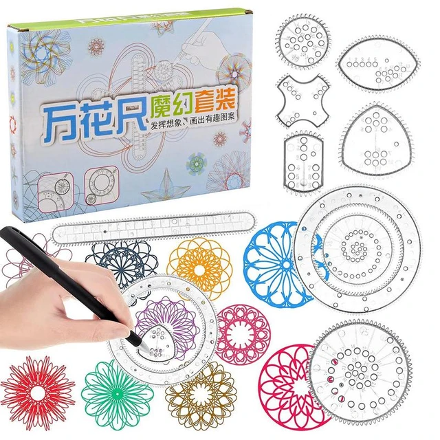 Spiral Art Kit Transparent Spiral Template Stencil Transparent Drawing  Tools For Kids Children Teens Students For DIY Cards - AliExpress