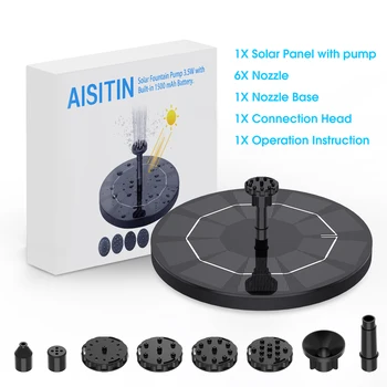 3.5W Solar Bird Bath Fountain Pump - Image 6
