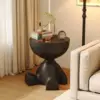 Side Table Flat Head Bedside Table Household Sofa Side Rack Bedroom Balcony Movable Mini Table Small Apartment Movable Tea Table 1