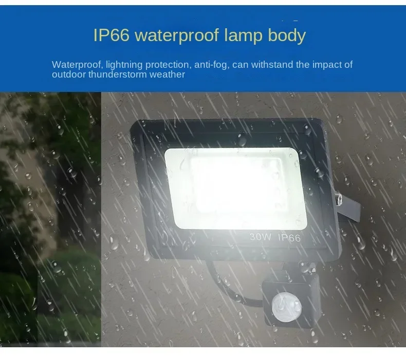 Description Picture 6 of itemMotion Sensor LED Flood Light 50W 30W 10W AC 220V Waterproof IP65 Reflector Floodlight Lamp foco Led Exterior Spot Outdoor Light