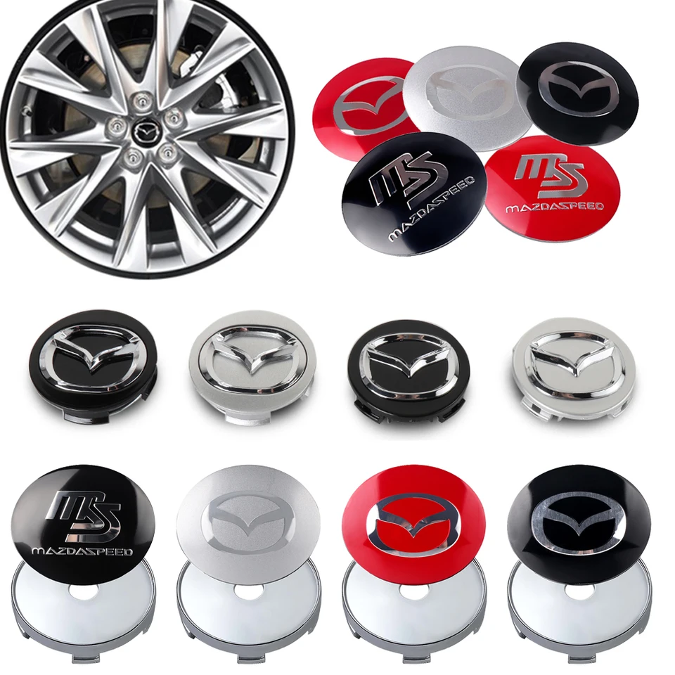 4 Pcs 52Mm Car Hub Centre Caps For Mazda 2 3 5 6 Mx5 Mx30 Cx3 - View #10