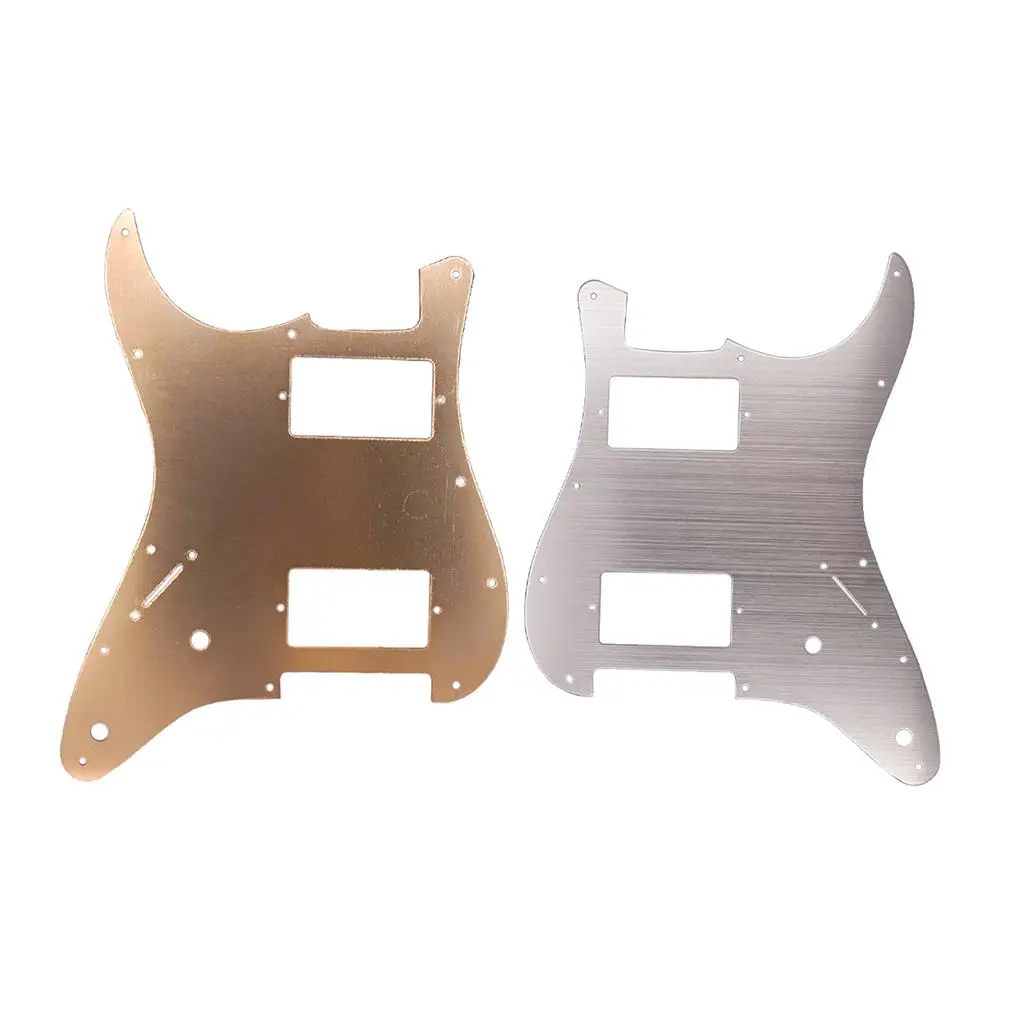 Tooyful Aluminum Alloy HH Guitar Pickguard Anti-Scratch Plate for ST Electric Guitar Accessory