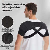 Double Shoulder Support Sports Compression Shoulder Pads Back Pain Relief Double Bandage Cross Compression Protector Sport Brace 1