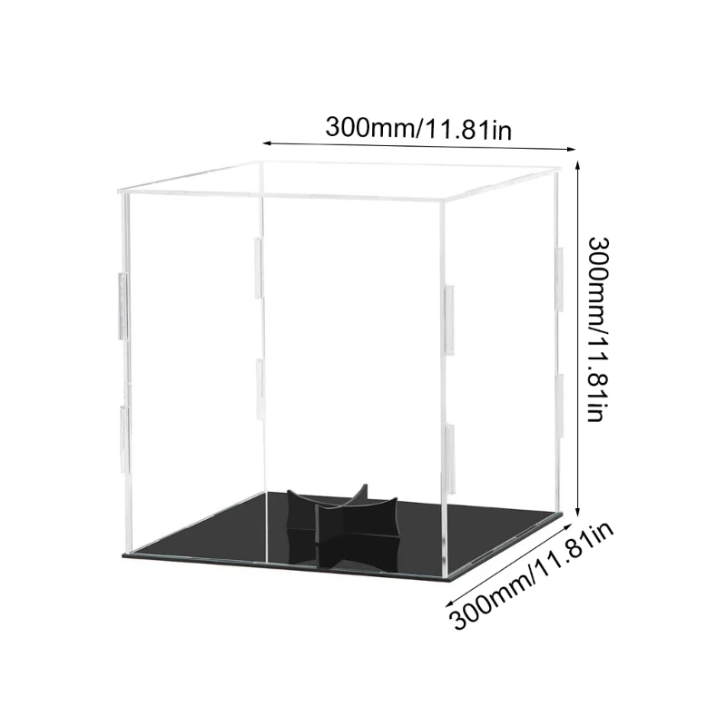 N0HA Clear Acrylic Display Case Dustproof Basketball Holder Display Box for Baseball Soccer Volleyball Figures Collectibles
