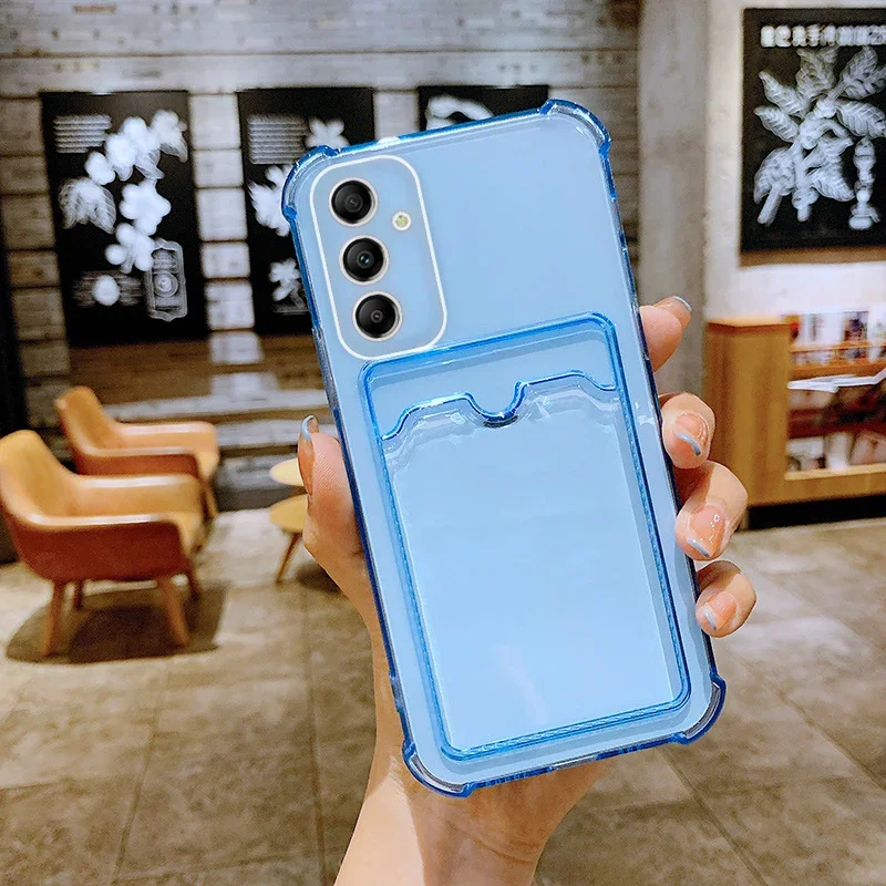 Transparent Shockproof Soft Cover with Clear Card Slot Holder
