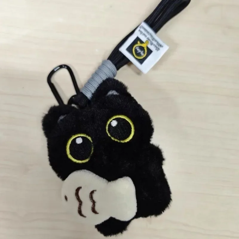 Plush Black Cat Doll Toy Keychain Bag Pendant Charms Car Keyring Accessories 1Pcs For Women Couples Kawaii Gift