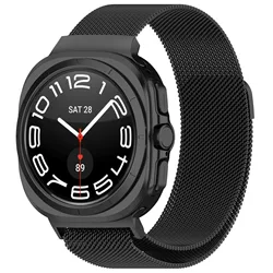 Stainless Steel Metal Watch Strap Replacement Bracelet - Galaxy Ultra 47mm (Black)