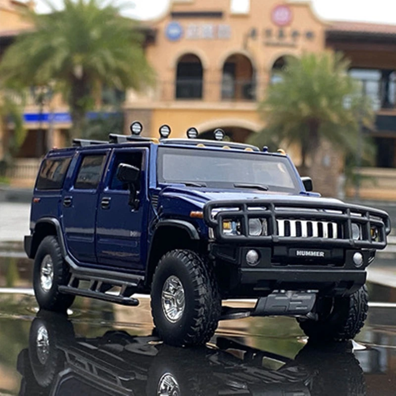 1:32 HUMMER H2 Alloy Car Model Diecast Metal Toy Off-road Vehicles Model Simulation Sound and Light Collection Children Toy Gift diecast model cars Diecasts & Toy Vehicles