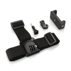 Hands - Free Adjustable Head - Mounted Phone Holder for POV Filming and Outdoor Activities (Black)