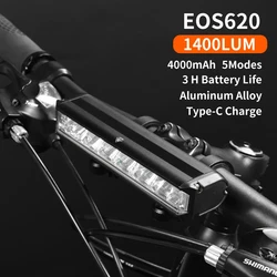 High-Capacity Waterproof USB-Rechargeable Bicycle Light (EOS620 1400lumen)