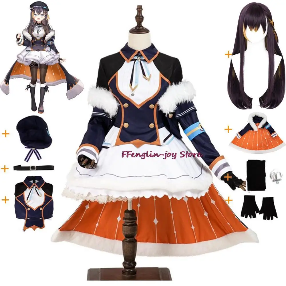 

YouTuber VTuber Petra Gurin Cosplay Costume Wig NIJISANJI EN OBSYDIA Frost Penguin Anime Dress Halloween Sweet Uniform Suit