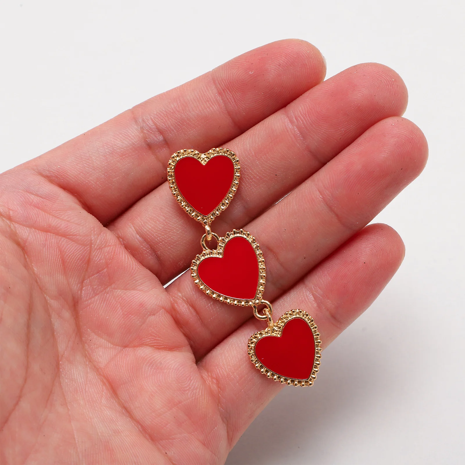2 Sets Halloween Queen Costume Accessories Crown Hair Hoop Headband with Heart Shape Earrings for Cosplay Party
