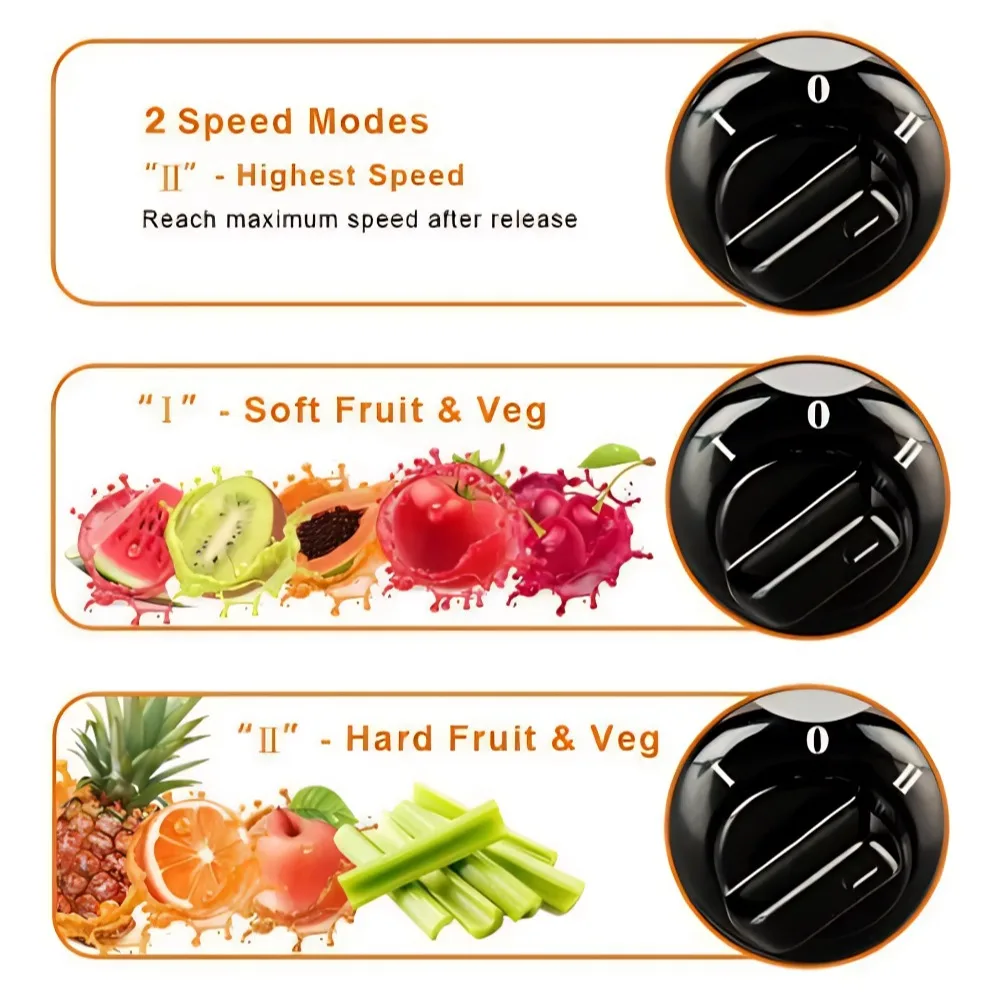 Stainless Steel Automatic Fruit Vegetable Squeezer with Pulp Separation