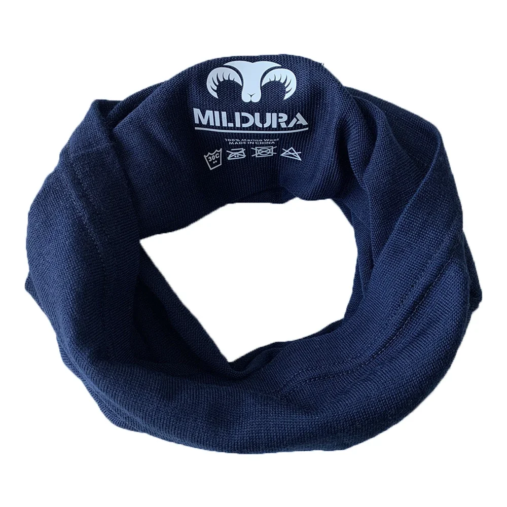 Fahrrad-Halsmanschette aus 100 % Merinowolle, leicht, schnell trocknend, atmungsaktiv, Gesichtsmaske für Ski, Wandern, Halsrohr, Schal, multifunktionale Kopfbedeckung
