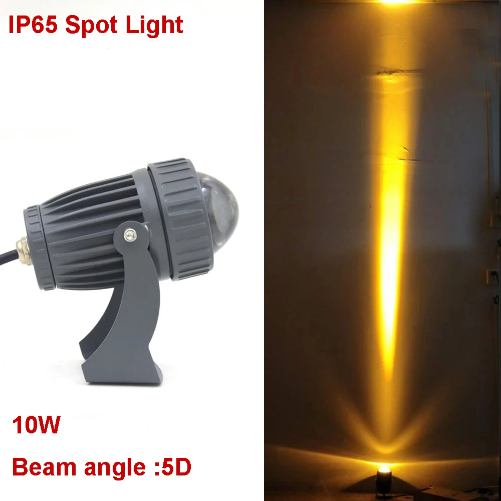 10W LED Spotlights Wall Washing Lights Outdoor Waterproof Narrow Beam Floodlight 180 Degree Adjustable for Building Landscape