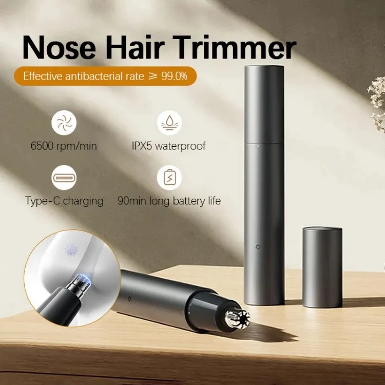 Description Picture 2 of itemIconic Brand Electric Nose Hair Trimmer For Men Rechargeable Portable Nose Ears Hair Eyebrow Trimmer Painless Clipper IPX5 Waterproof