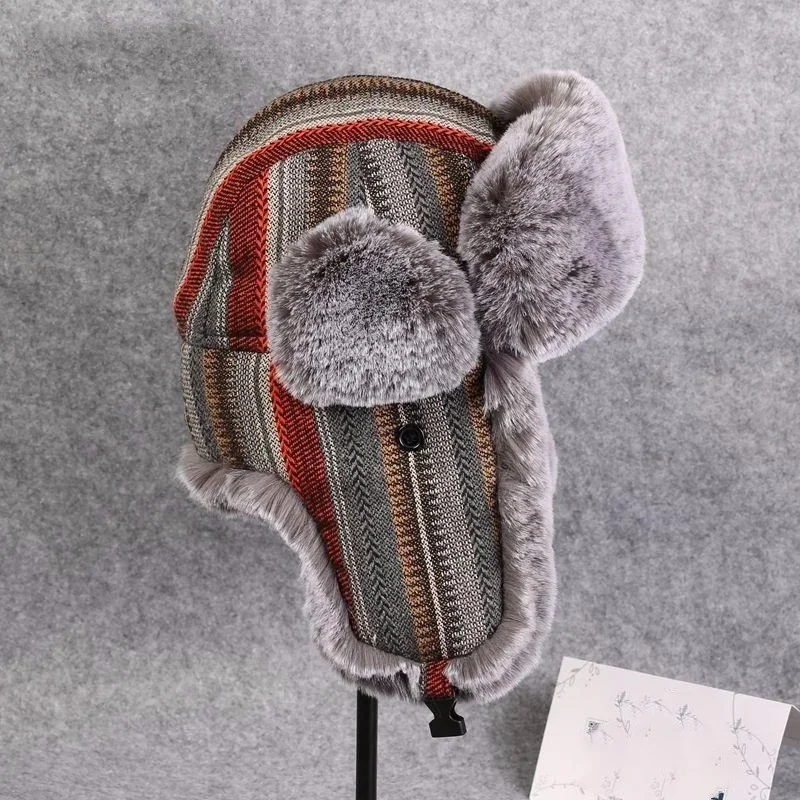 Winter Children Lei Feng Hat Youth Earmuffs Outdoor Skiing Trekking Hunting Riding Cotton-padded Men Women Snow Parenting Cap