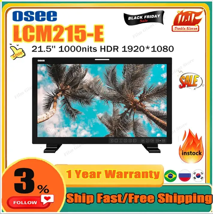 Osee Lcm215-e 1000 Nit Hd Production Monitor OSEE LCM215-E 21.5'' 1000nits 1920×1080 2 3G/HD/SD-SDI inputs and