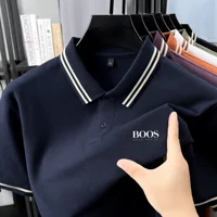 T-shirt 100% coton de haute qualité, nouveau polo d'été pour homme à manches courtes, style business décontracté, haut de gamme avec broderie de marque exquise 3