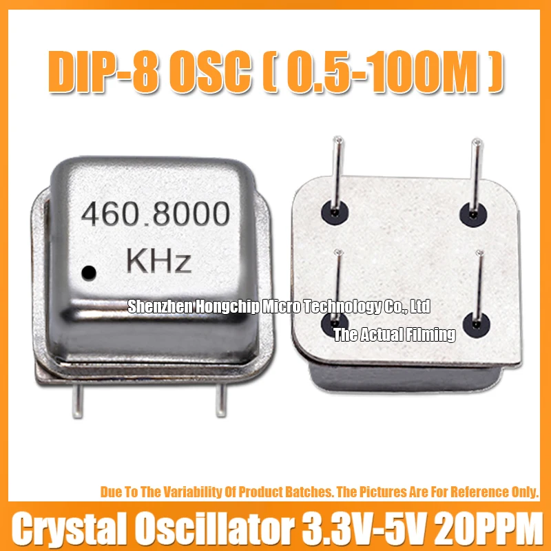 2PCS DIP-8 460.8K 460.8KHZ 460.8000KHZ OSC 4PIN 하프 사이즈 액티브 스퀘어 크리스탈 오실레이터 3.3V-5V 호환 15PF 20PPM 4P