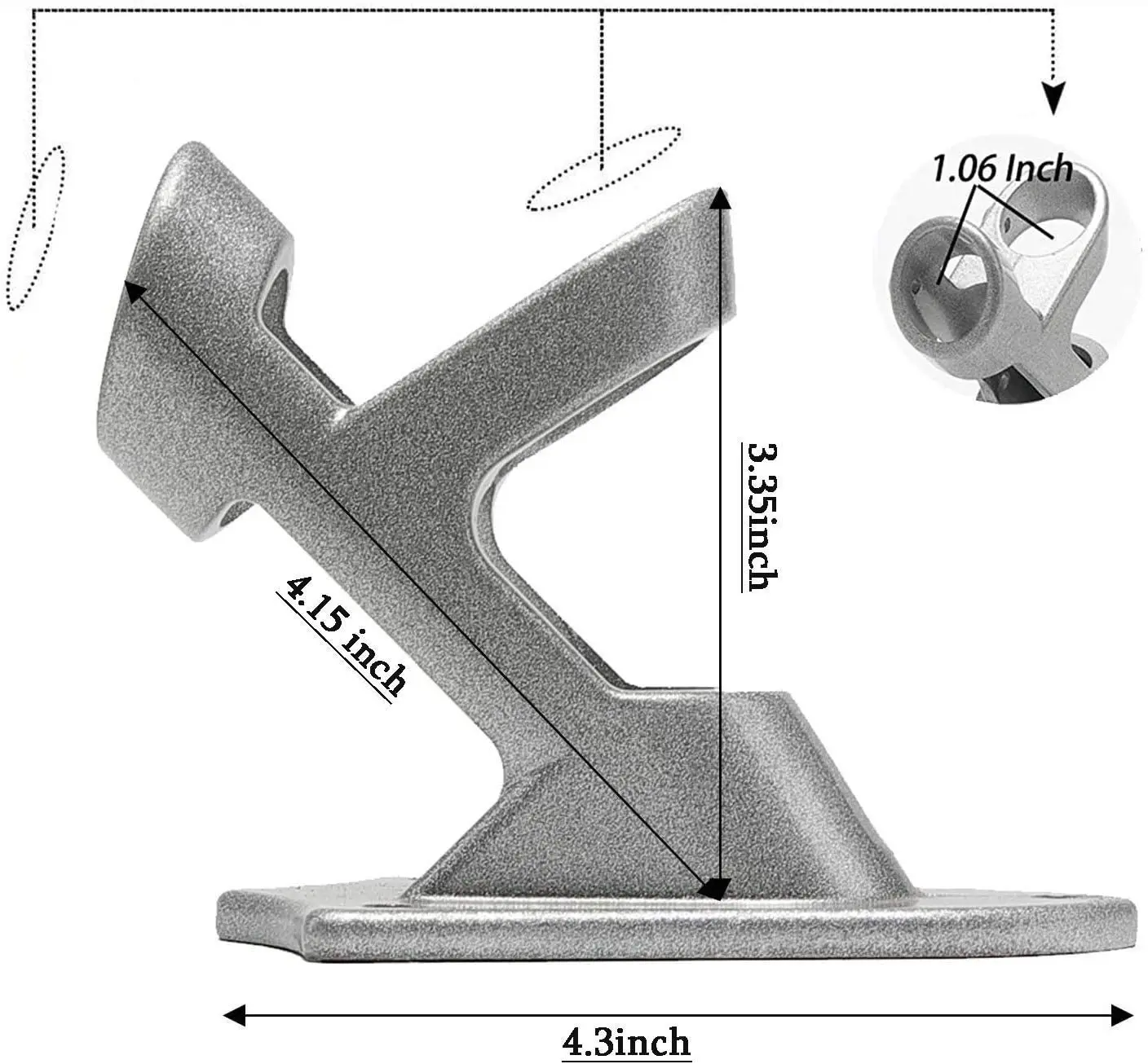 Support Drapeau AERZETIX - C57256 - Porte-Drapeau Simple/Support Mural/Base De Mât Porte Drapeau Exterieur