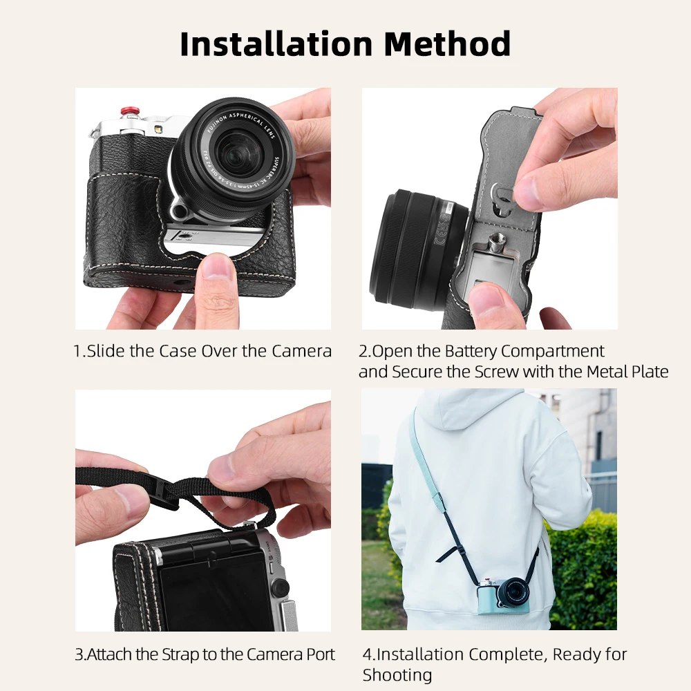 Flymile X-M5 Daumengriff, Daumenauflage aus Aluminiumlegierung, Metall, für FUJIFILM X-M5 Kamera mit Daumenauflage, Halterung für Blitzschuhe – Detail 19