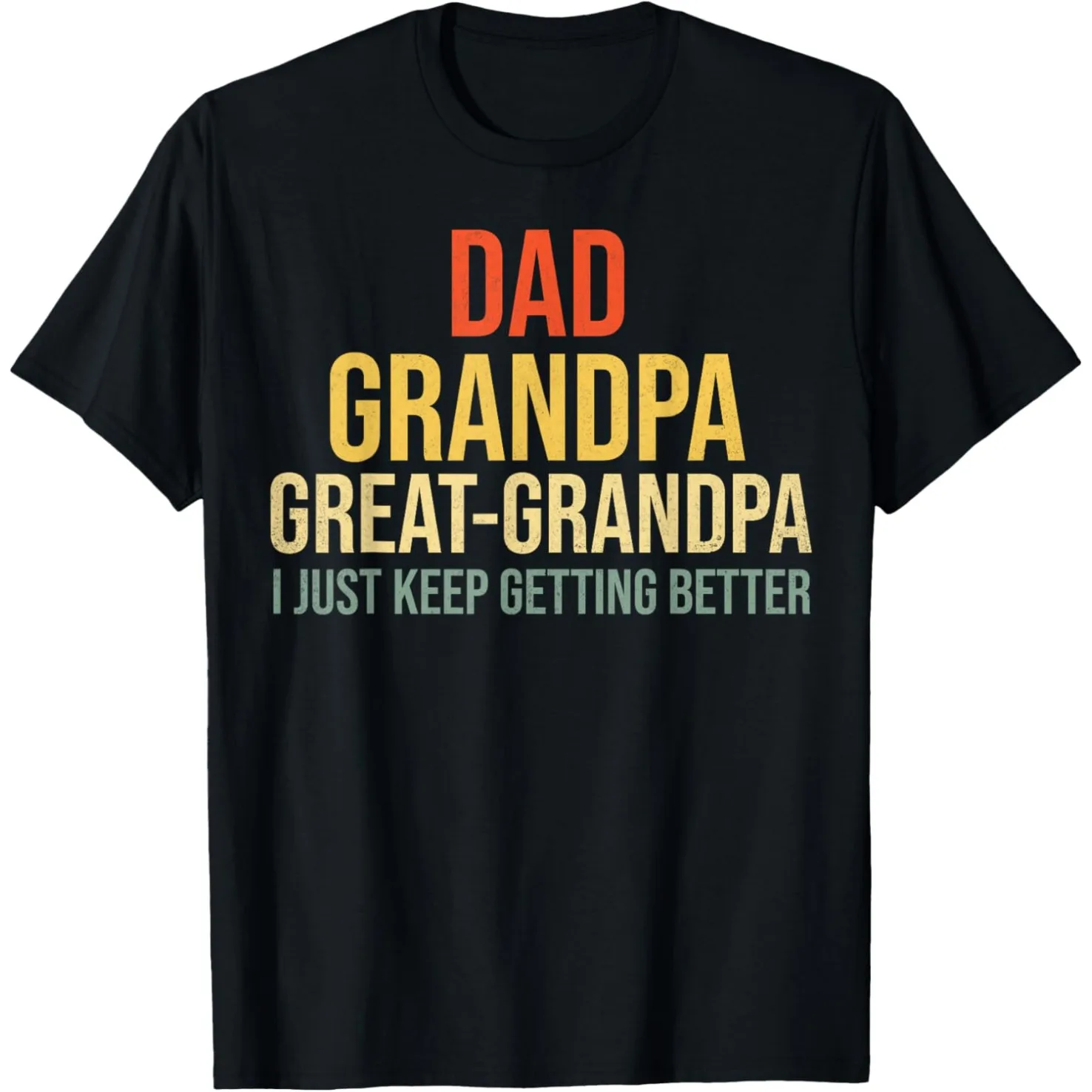 Lustiges T-Shirt „This Is What A Really Great Grandpa for Fathers Day“ mit Humor, Streetwear, kurzärmelig, Unisex, lockere Kleidung