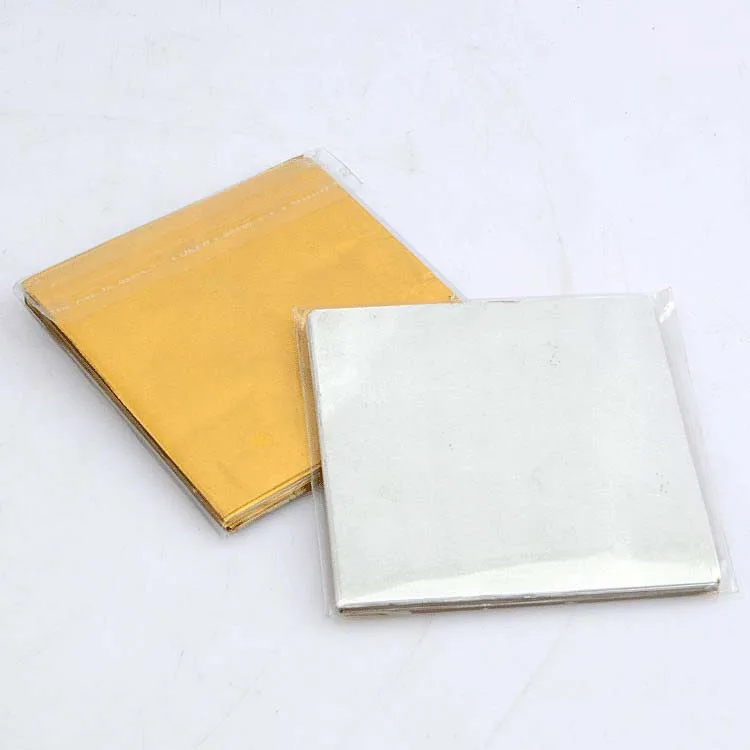 200pcs Aluminium Foil Paper Gold Foil Paper Chocolate Wrapping Paper Gift  Package Orange Peel for Packaging