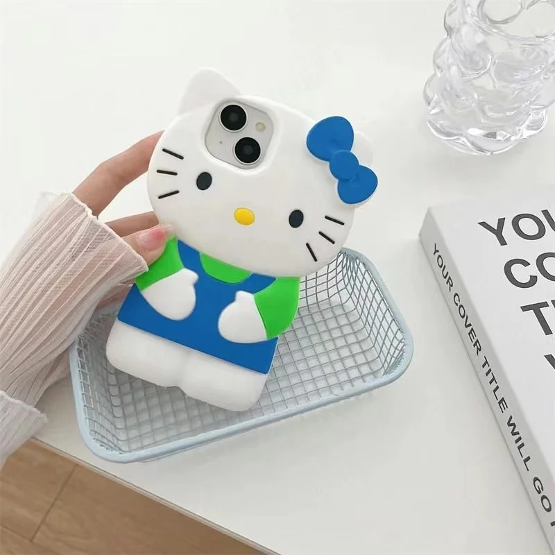 thumbnail image 1 of Sanrio-funda estereoscópica 3D de Hello Kitty, carcasa trasera suave a prueba de golpes para iPhone 15, 14, 13, 12, 11 Pro Max, Mini Plus, XR, XS, Y2K, 1 of 5