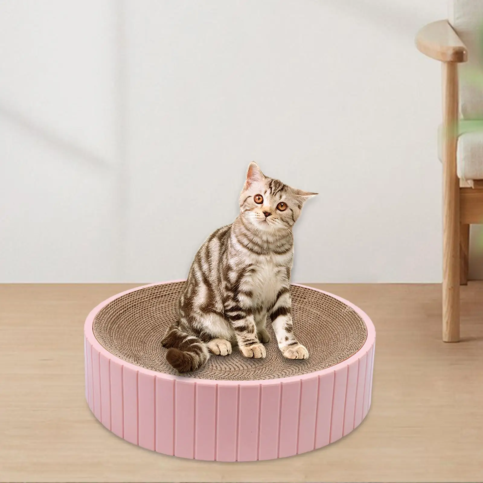 Round Cat Scratcher Bed 12.20Inchx12.20Inchx2.36inch Sofa for Pet Supplies