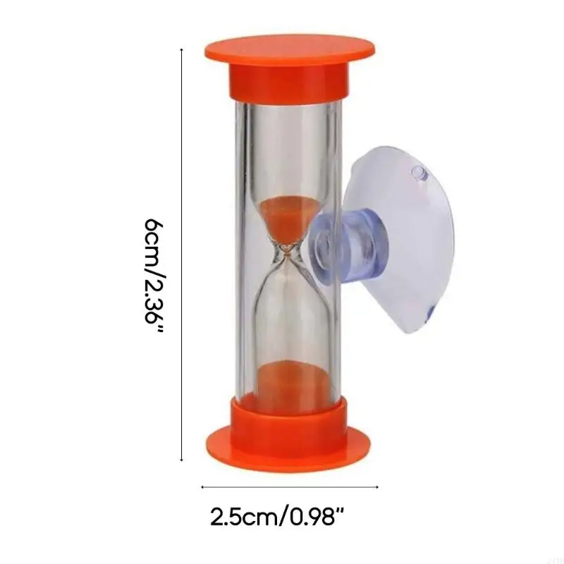 24TD 2Minute Hourglasses Timer With Suction Cup Shower Tooth Brushing Timer
