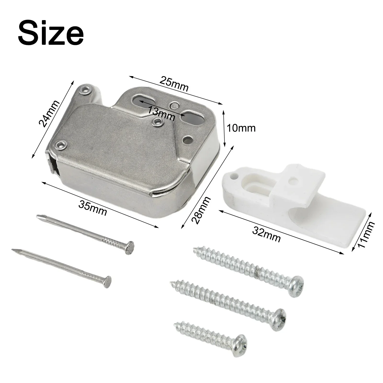 Cabinet Door Snap Lock Touch Latch Automatic Spring Push Magnetic Touch Cabinet Self-locking Catch Furniture Hardware Tools