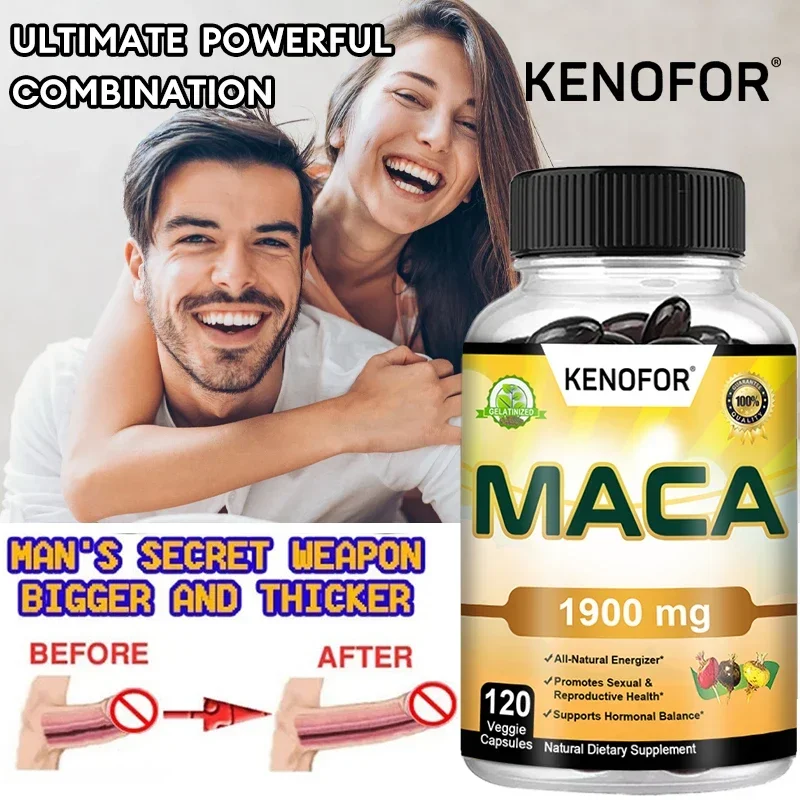 

Powerful Erection Capsules for Men, Increase Size and Stamina, Replenish Energy, Natural Maca (black, Yellow and Red) Supplement