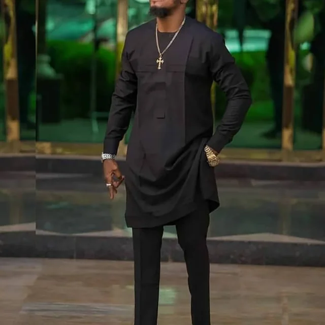 Adamu Long Sleeve Kaftan Outfit - Image 2