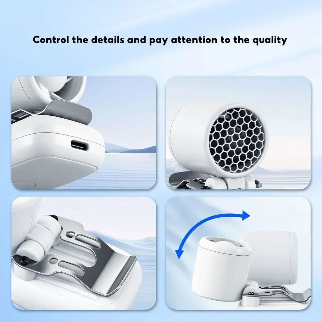 Tragbarer Clip-on Ventilator Für Kappen Akku Betrieb Leise_voghion.com