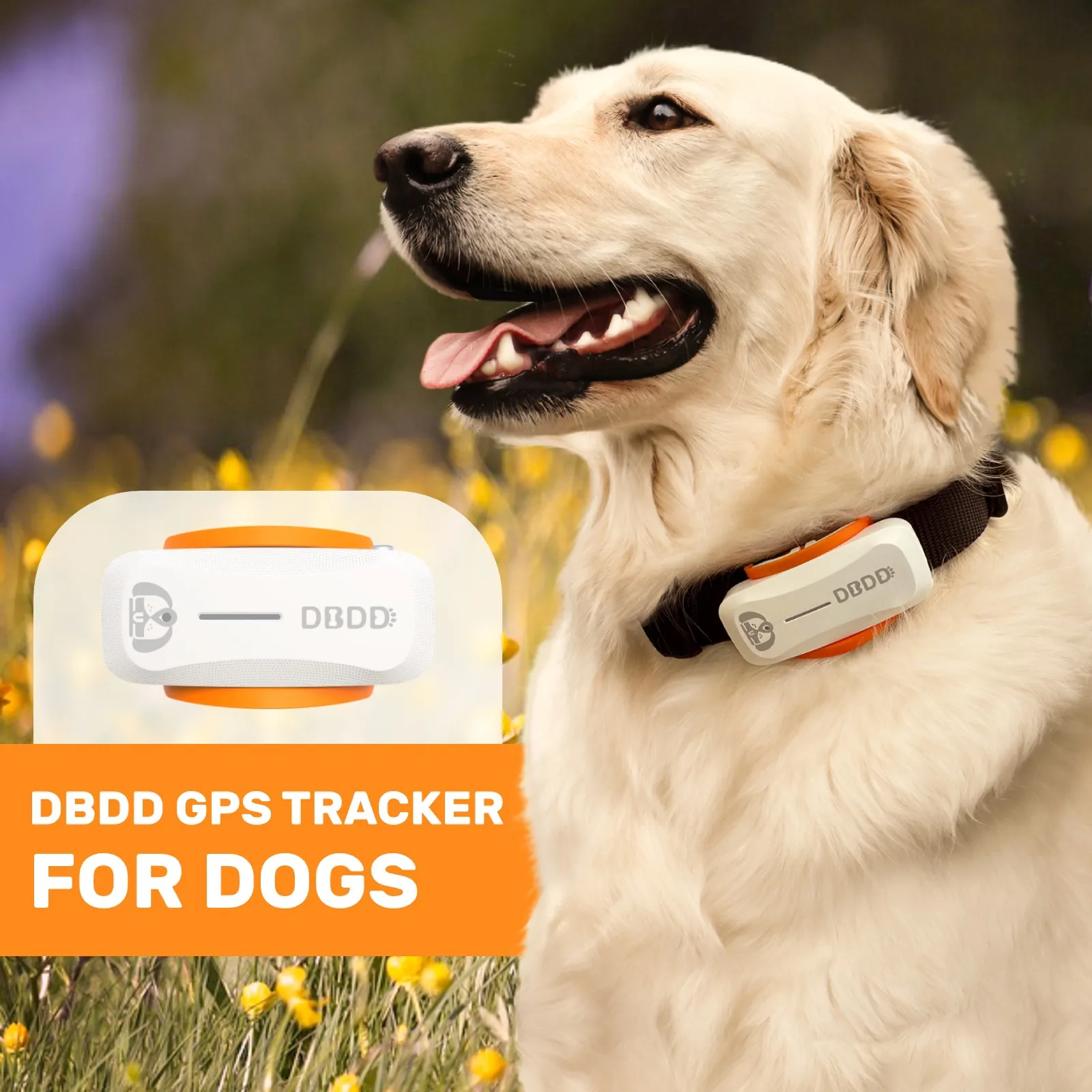 GPS Tracker for Dogs Waterproof Pet Location Smart Activity Tracker Real-time Tracking fit for Any Collar Android iOS Universal 1