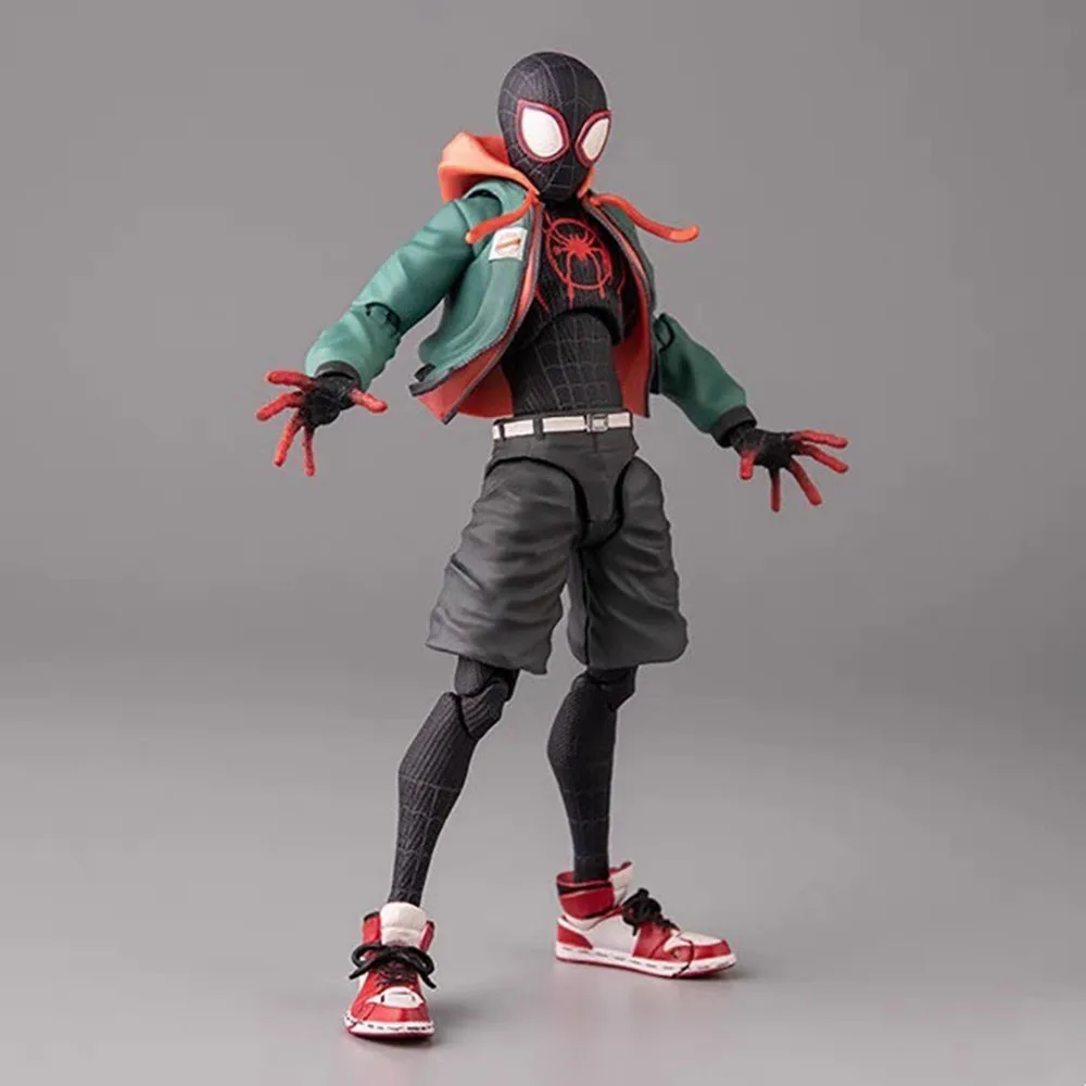 

Marvel Spider-Man SHF Anime Figure Spider-Verse Miles Morales Action Figurine Movable Doll Collectible Hobby Toy Birthday Gift