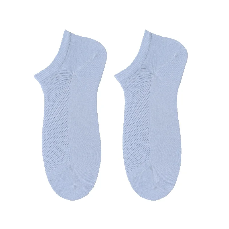 Men's Cotton Ankle Socks Breathable Antibacterial Mesh Design_voghion.com