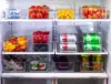 Refrigerator Organizer Bins - Plastic Pantry Organization and Storage Baskets - Stackable Food Fridge Organizers 1