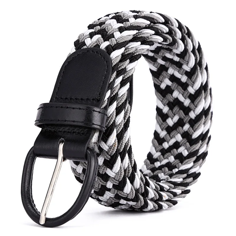 Women's Elastic and Elastic Woven Belt in One Outfit, Casual and Versatile Denim Belt for Men and Women