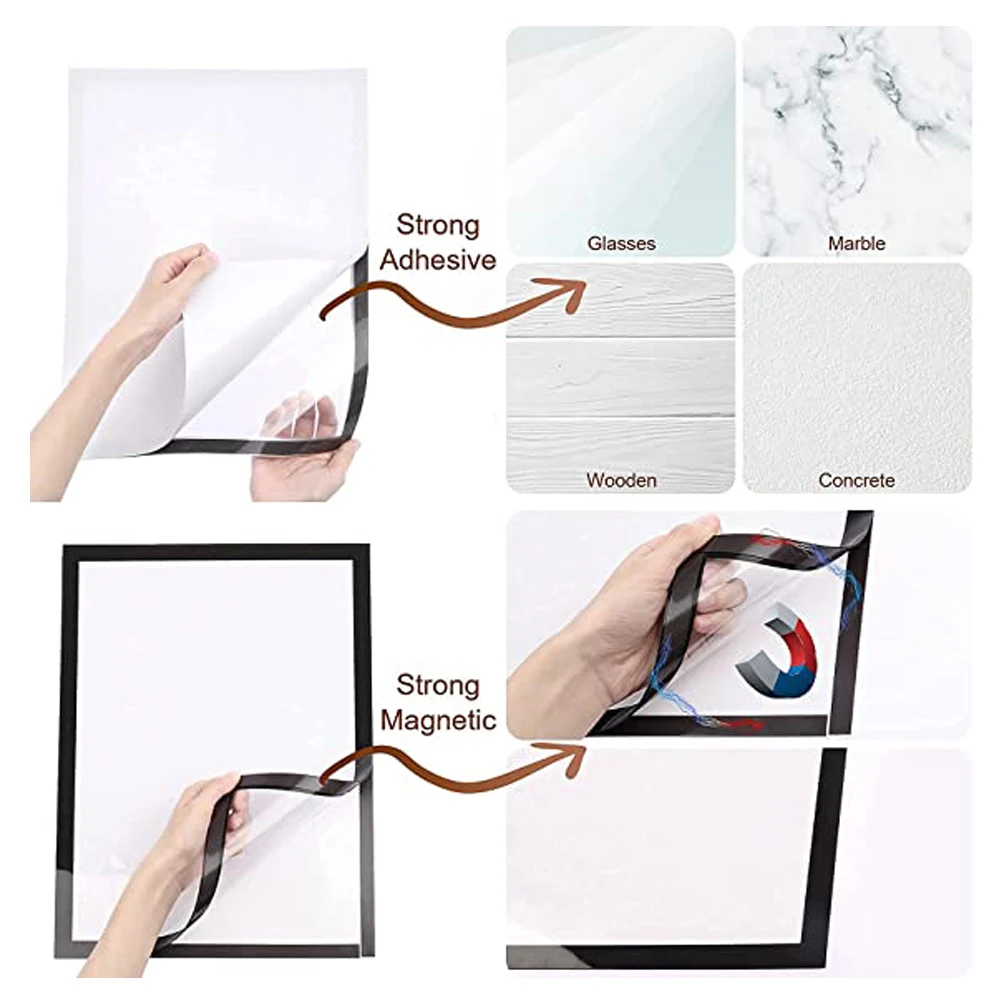 Ramă magnetică pentru fotografii, A4, A3, 8K, acoperire pentru postere, frigider, perete, decor pentru perete, fotografii, certificate foto, ramă magnetică pentru fotografii_voghion.com