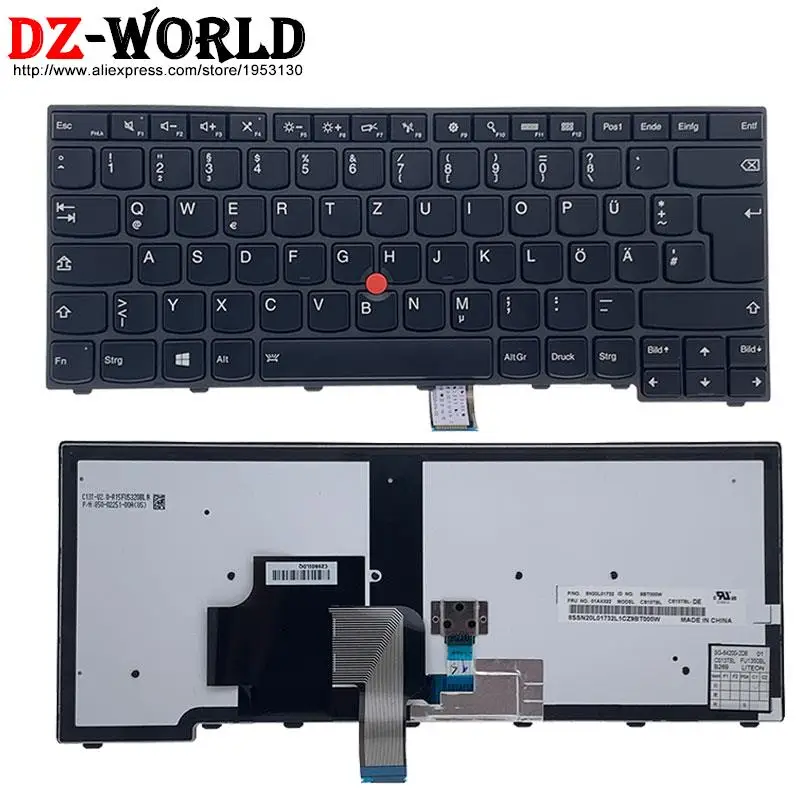Teclado Retroiluminado de Alemão para Lenovo Thinkpad T440 T440s T450 T450s T460 L440 L450 L460 L470 E431 E440 Laptop 04y0874 01ax322 - Imagem 2