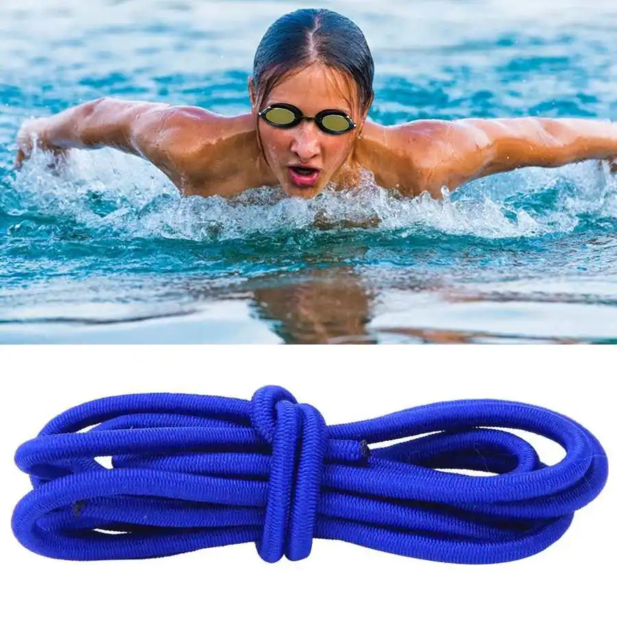 2pcs Adjustable Swim Goggles Strap Elastic Strap Bungee Shock Rope & Cord Lock Stopper for Swim Googles/ Dive Mask