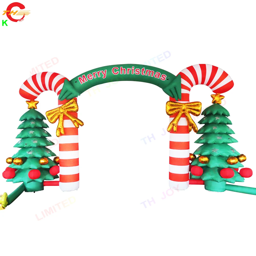 

Free Door Shipping 8x5m Santa Arch Inflatable Christmas Arch Gate Door for Sale