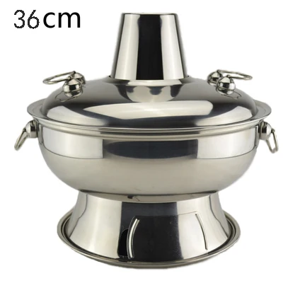 

Free Shipping 4.5 Liter 36cm High Quality Stainless Steel Hot Pot Chinese Charcoal Hot Pot Picnic Cooker Mongolian Lamb Cooker