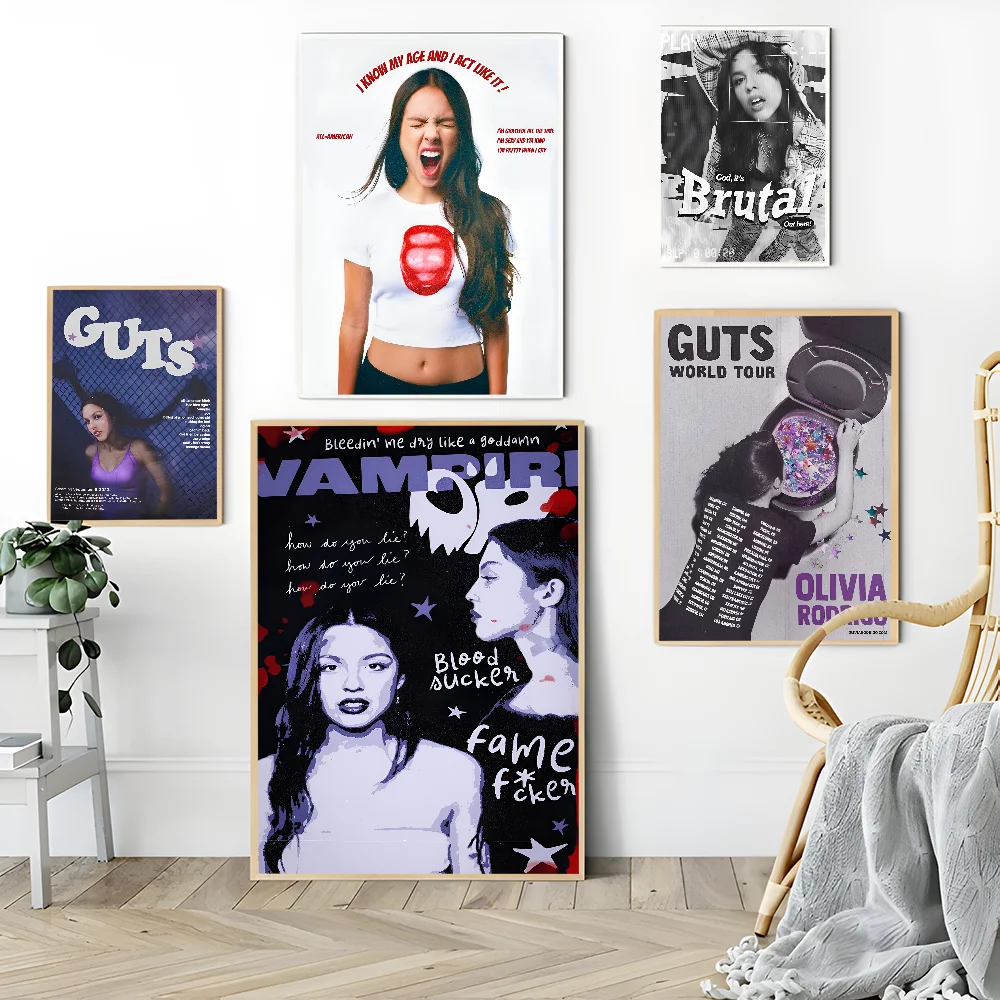 Singer Anime Posters Sticky Whitepaper Sticker DIY Room Bar Cafe Kawaii Decor