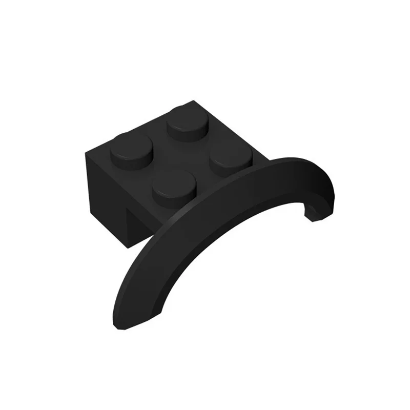 10개 98282 MOC 부품 휠 아치 머드가드 4 x 2 1/2 x 1 호환 브릭 조립 블록 입자 장난감