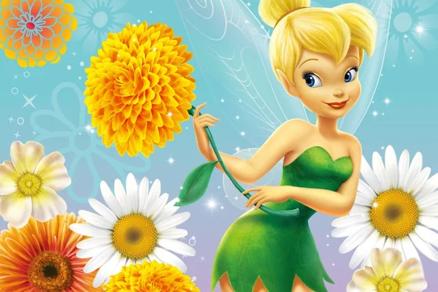 Disney Tinkerbell Photo Backdrop Girls Princess Happy Birthday Party Forest  Photograph Background Banner Decoration Studio - Backgrounds - AliExpress