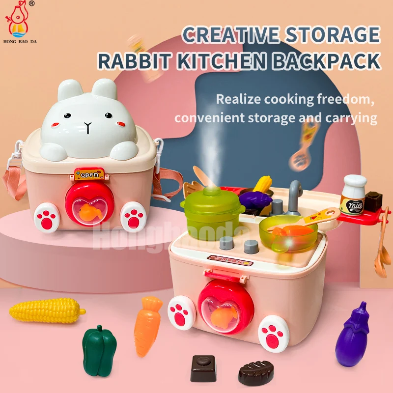 play-house-cute-rabbit-bear-dinosaurs-kitchen-toy-organizer-bag-simulation-play-kitchen-cooking-toy-for-girl-kids-mini-kitchen