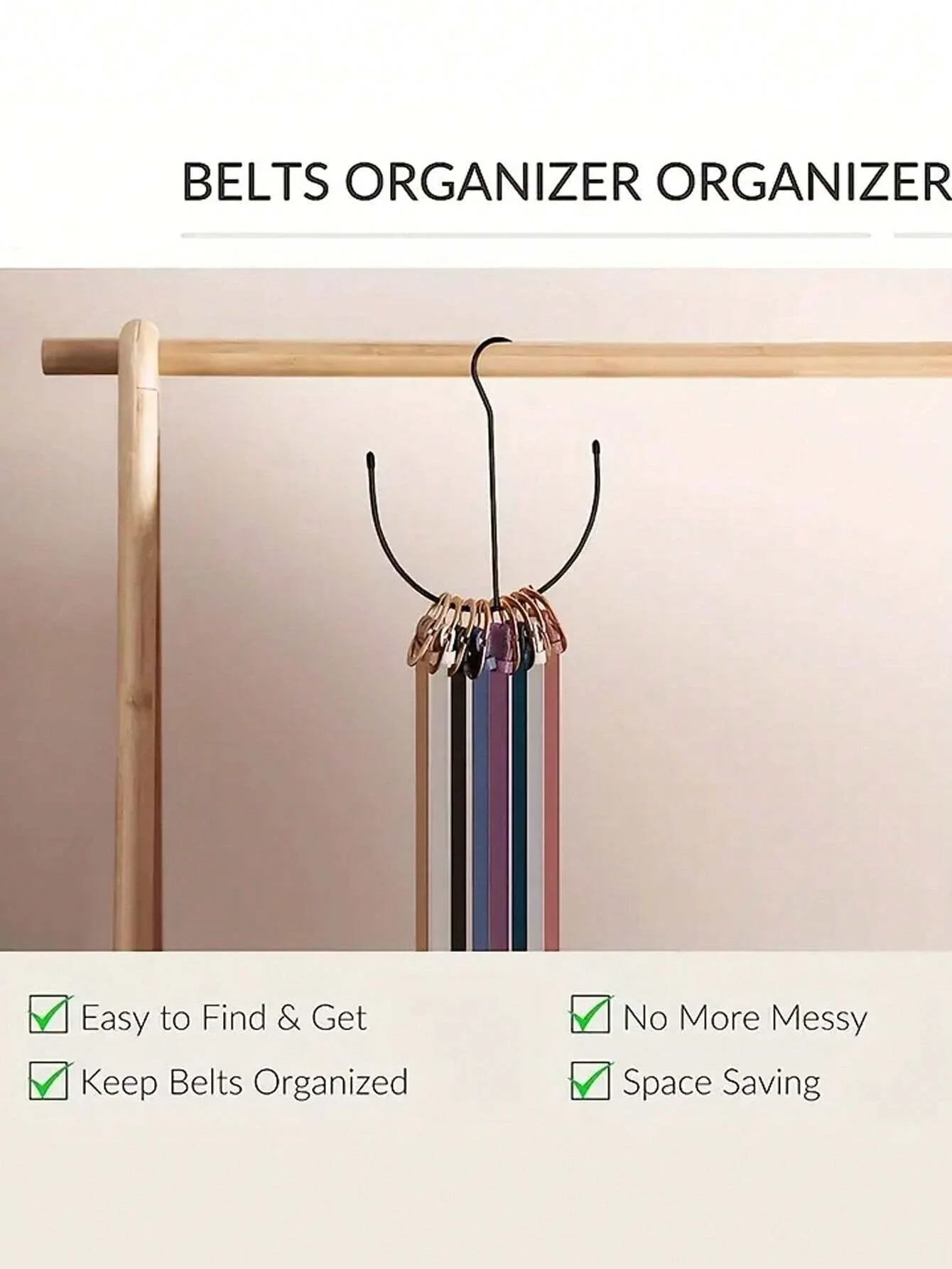 U Shaped Belt Hanger Anti-drop Heavy Duty Iron Multifunctional Space Saving Tie Scarf Camisole Hat Bag Hook Home Supplies 1/5pcs clothes hanger storage hanger hook storage hanger tie hanger